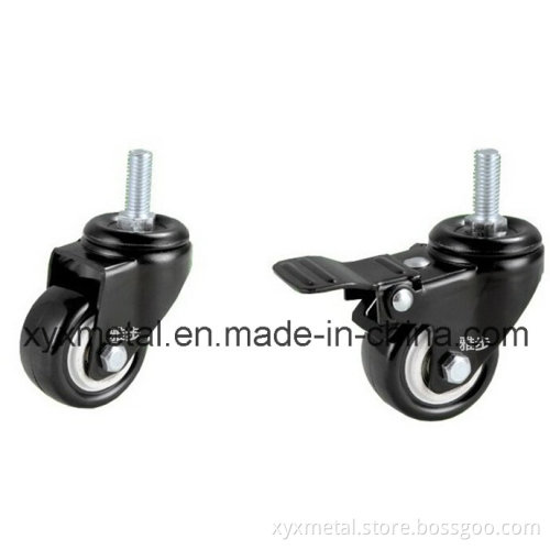 Medium Duty Caster Rotating Caster. Double Bearing Electroplate Black Frame, Mute Design. Meduim Duty Caster